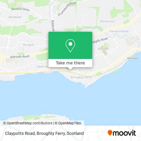 Claypotts Road, Broughty Ferry map