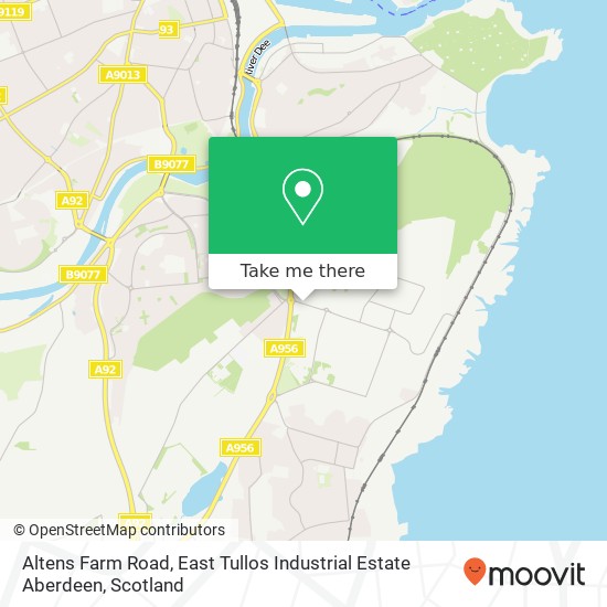 Altens Farm Road, East Tullos Industrial Estate Aberdeen map
