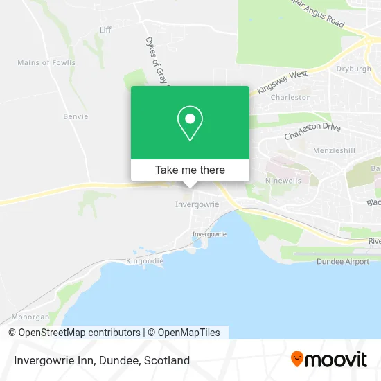 Invergowrie Inn, Dundee map