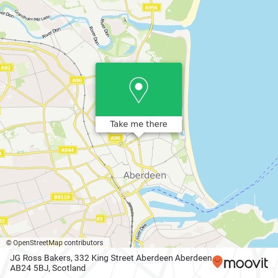 JG Ross Bakers, 332 King Street Aberdeen Aberdeen AB24 5BJ map