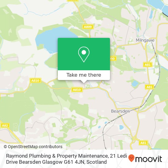 Raymond Plumbing & Property Maintenance, 21 Ledi Drive Bearsden Glasgow G61 4JN map