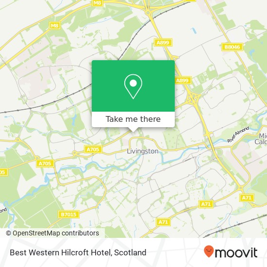 Best Western Hilcroft Hotel map