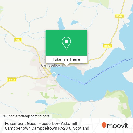 Rosemount Guest House, Low Askomill Campbeltown Campbeltown PA28 6 map