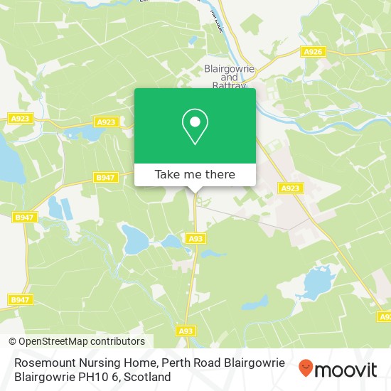 Rosemount Nursing Home, Perth Road Blairgowrie Blairgowrie PH10 6 map