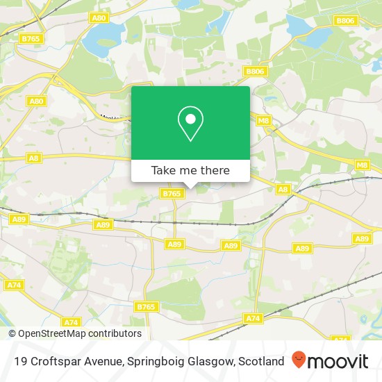 19 Croftspar Avenue, Springboig Glasgow map