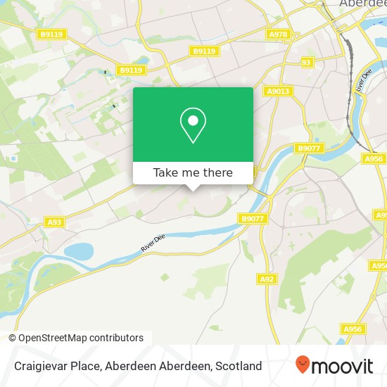 Craigievar Place, Aberdeen Aberdeen map