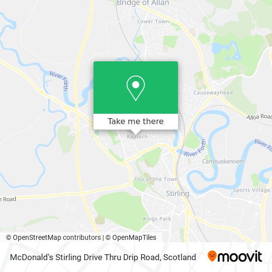 McDonald's Stirling Drive Thru Drip Road map