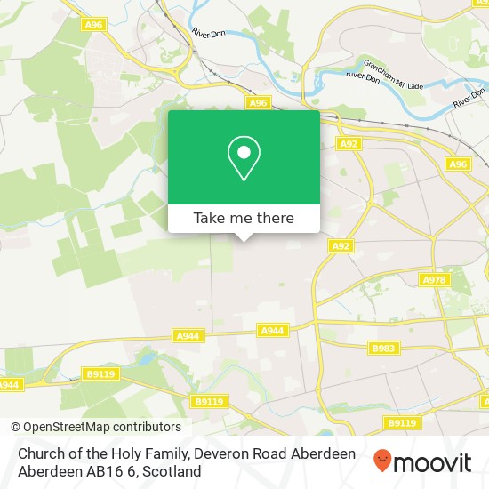 Church of the Holy Family, Deveron Road Aberdeen Aberdeen AB16 6 map