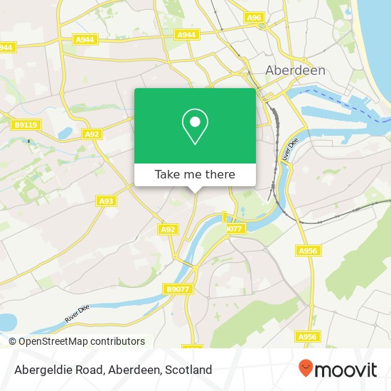 Abergeldie Road, Aberdeen map
