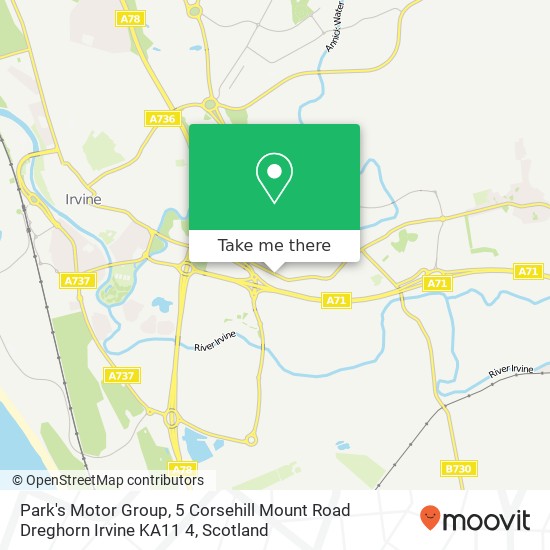 Park's Motor Group, 5 Corsehill Mount Road Dreghorn Irvine KA11 4 map