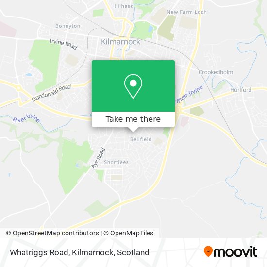 Whatriggs Road, Kilmarnock map