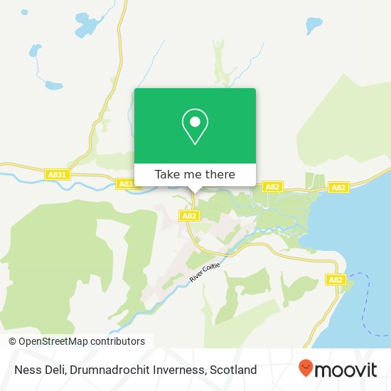 Ness Deli, Drumnadrochit Inverness map