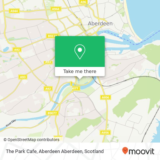 The Park Cafe, Aberdeen Aberdeen map