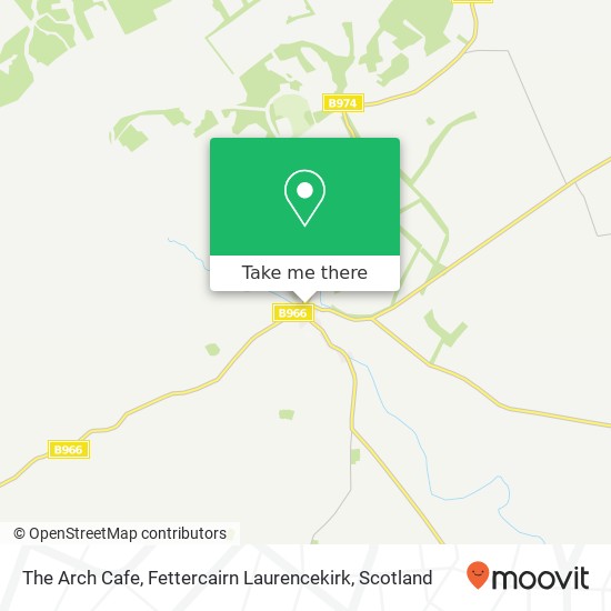 The Arch Cafe, Fettercairn Laurencekirk map
