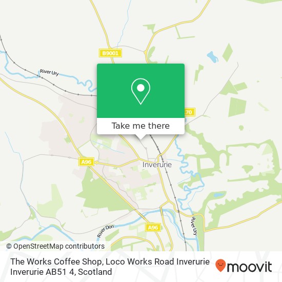 The Works Coffee Shop, Loco Works Road Inverurie Inverurie AB51 4 map