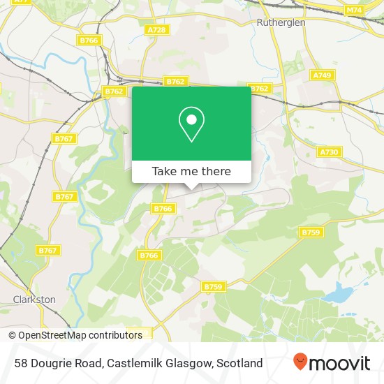 58 Dougrie Road, Castlemilk Glasgow map