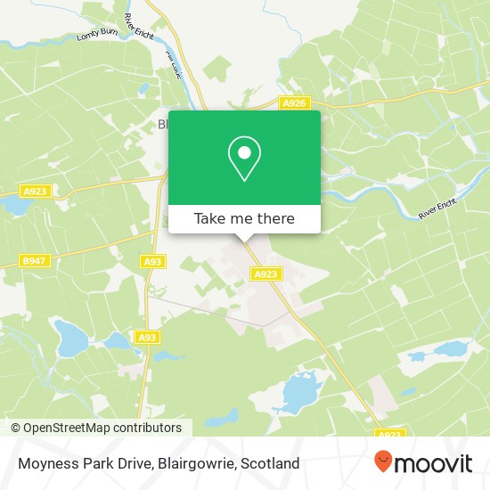 Moyness Park Drive, Blairgowrie map