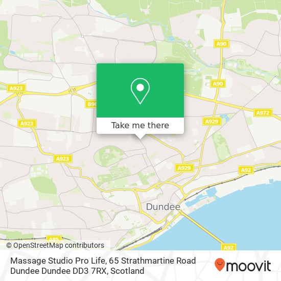 Massage Studio Pro Life, 65 Strathmartine Road Dundee Dundee DD3 7RX map