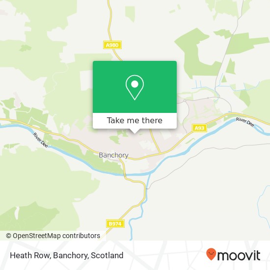 Heath Row, Banchory map