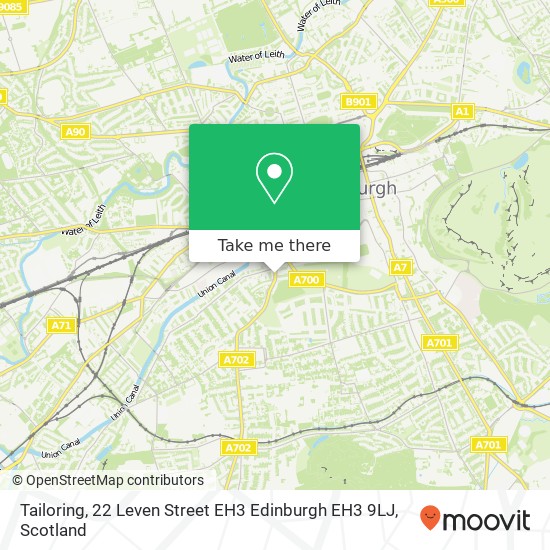 Tailoring, 22 Leven Street EH3 Edinburgh EH3 9LJ map