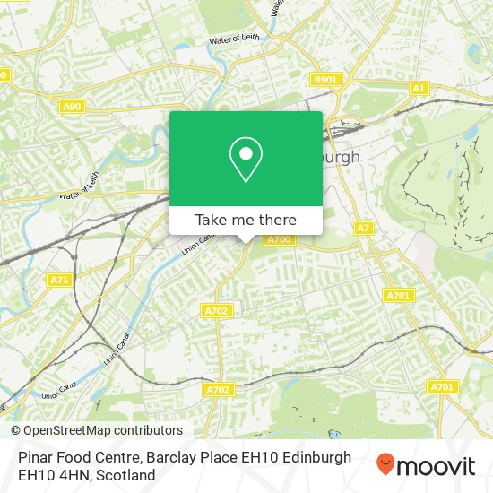 Pinar Food Centre, Barclay Place EH10 Edinburgh EH10 4HN map