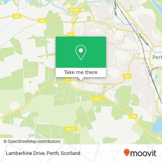 Lamberkine Drive, Perth map