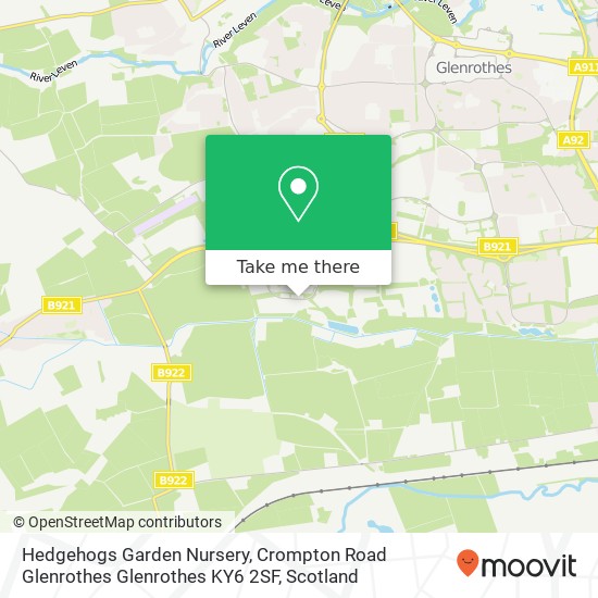 Hedgehogs Garden Nursery, Crompton Road Glenrothes Glenrothes KY6 2SF map