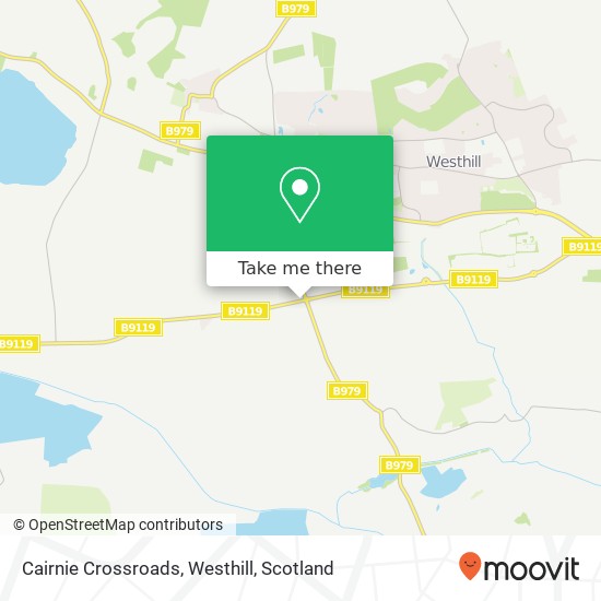 Cairnie Crossroads, Westhill map