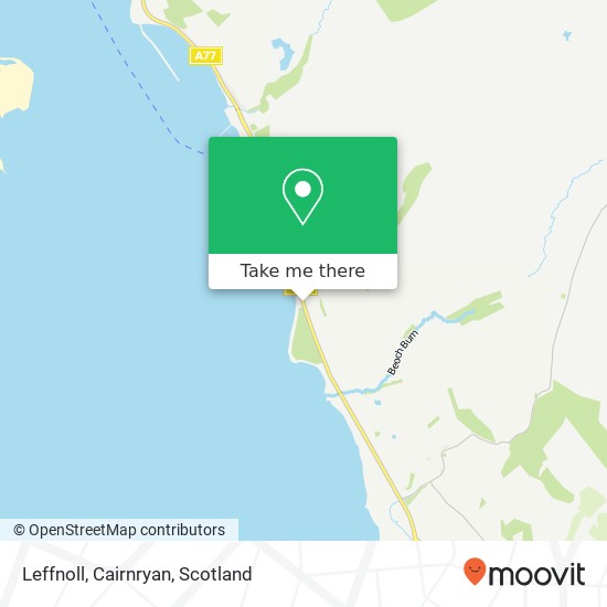 Leffnoll, Cairnryan map