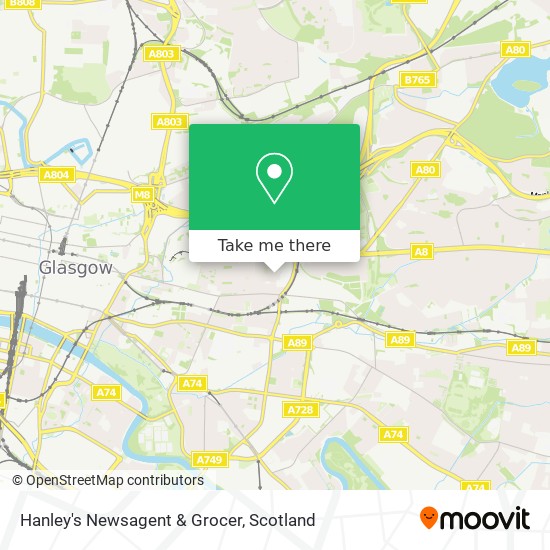 Hanley's Newsagent & Grocer map