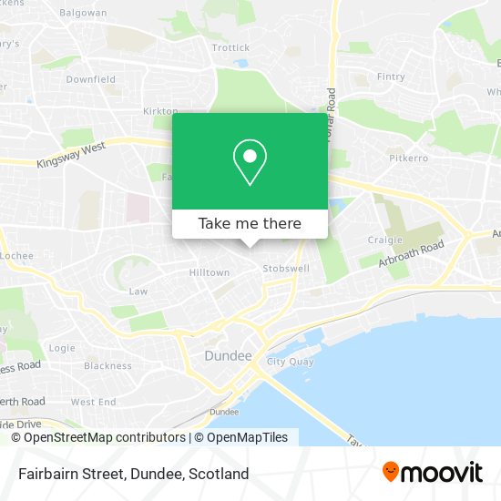 Fairbairn Street, Dundee map