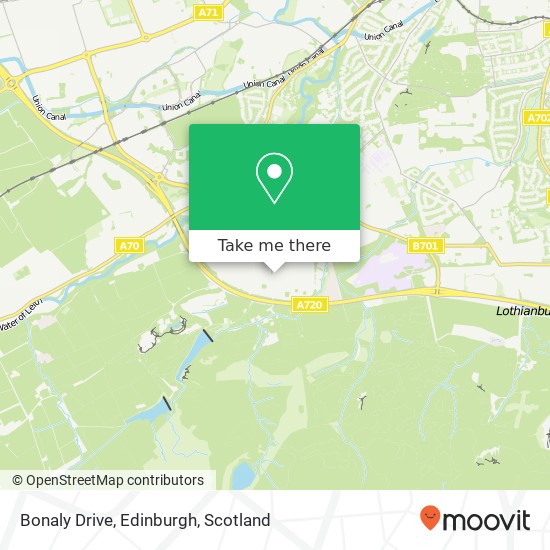 Bonaly Drive, Edinburgh map