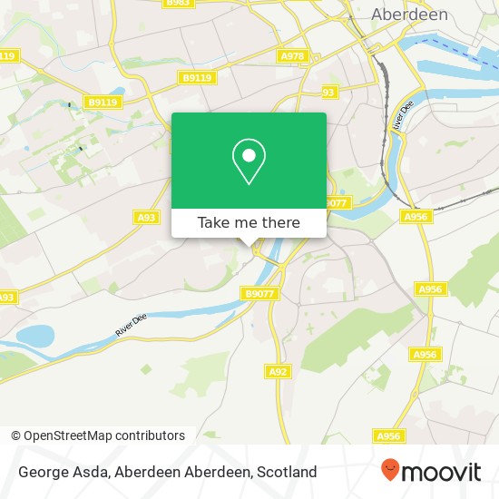 George Asda, Aberdeen Aberdeen map