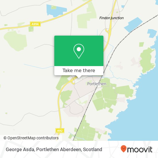 George Asda, Portlethen Aberdeen map