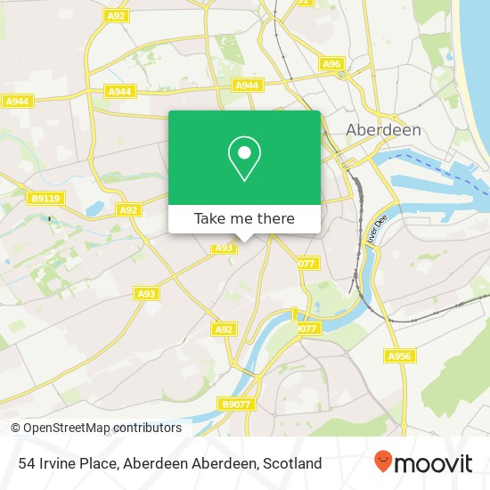 54 Irvine Place, Aberdeen Aberdeen map