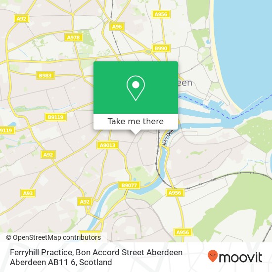 Ferryhill Practice, Bon Accord Street Aberdeen Aberdeen AB11 6 map
