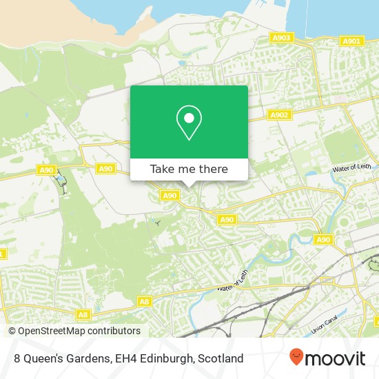8 Queen's Gardens, EH4 Edinburgh map