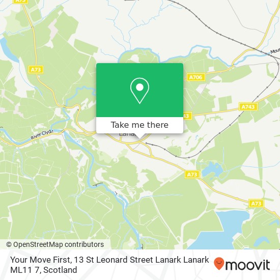 Your Move First, 13 St Leonard Street Lanark Lanark ML11 7 map