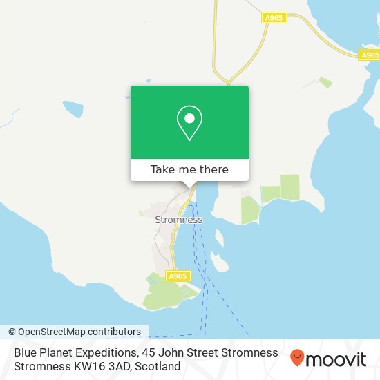 Blue Planet Expeditions, 45 John Street Stromness Stromness KW16 3AD map