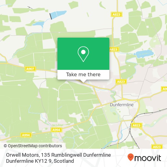Orwell Motors, 135 Rumblingwell Dunfermline Dunfermline KY12 9 map