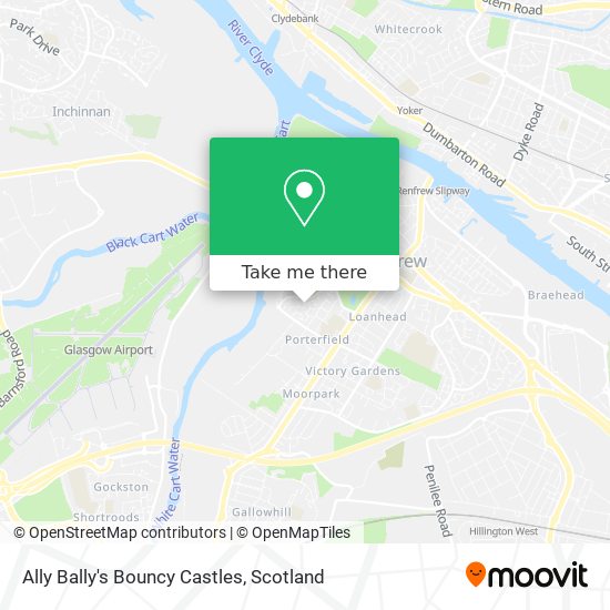 Ally Bally's Bouncy Castles map