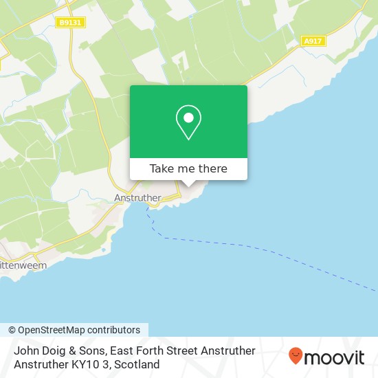 John Doig & Sons, East Forth Street Anstruther Anstruther KY10 3 map