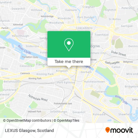 LEXUS Glasgow map