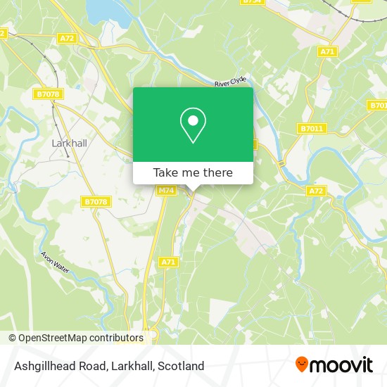 Ashgillhead Road, Larkhall map