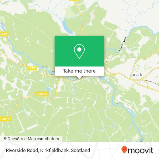 Riverside Road, Kirkfieldbank map