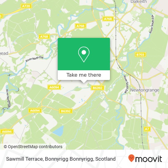 Sawmill Terrace, Bonnyrigg Bonnyrigg map