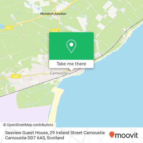 Seaview Guest House, 29 Ireland Street Carnoustie Carnoustie DD7 6AS map