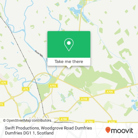 Swift Productions, Woodgrove Road Dumfries Dumfries DG1 1 map