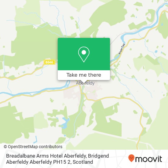 Breadalbane Arms Hotel Aberfeldy, Bridgend Aberfeldy Aberfeldy PH15 2 map