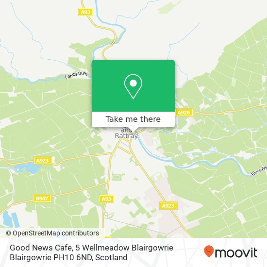 Good News Cafe, 5 Wellmeadow Blairgowrie Blairgowrie PH10 6ND map